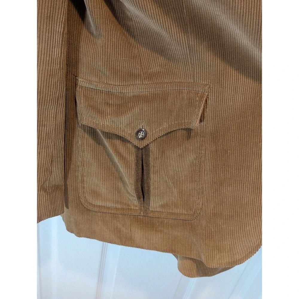 Vintage Corduroy Heritage Blazer Suede Elbow Brown Sport Coat 40 L Ivy Preppy